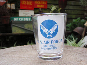 F408 ☆ USAF US Air Force Logo Military Glass (made in Japan)/US Air Force US Air Force's Setagaya -based DAYTONA Daytona/Military Goods