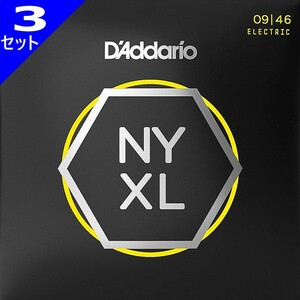 3 sets D'ADDARIO NYXL0946 Super Light Top/Regular Bottom 009-046 Dadalio Electric Guitar String
