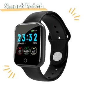 i5 Smart Watch Black iPhone Smartphone Clock Digital LINE Notification Yesterday