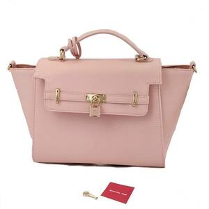 Samantha Vega ◆ Samantha Vega ◆ Baby Pink Light Pink Pastel Pink ◆ Handbag Bag Bag ◆ With lock [Unused] No strap