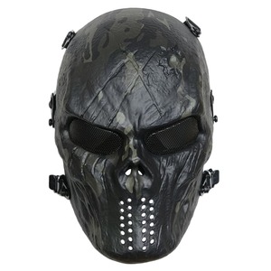 Full Face Guard Mesh Goggle Skull Face Rabba Cushion For Sabage [Black Duster] Face Mask