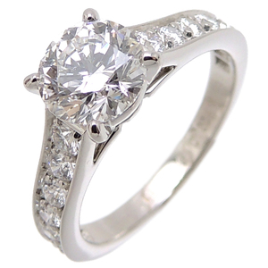 [Ginza store] Cartier Cartier Pt950 #48 1.01ct Solitaire 1895 Half Diamond Ring / Ring Pt950 Platinum 8 DH66093