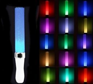 15 color switching ☆ LED Penlight Stick Light Fes Live Concert Light Psyllium Idol Event Battery! Power saving