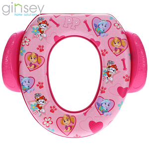 Auxiliary toilet seat pau Patrol pink pink pink pau pau paupato Western -style toilet Sitting young child child toilet with hand hand