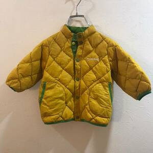 ◆ Stylish gem ◆ MONT-BELL/Montbell Reversible Down Jacket Outdoor Yellow Yellow Green Kids 80 ON3042