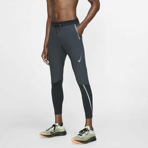 NIKE Swift Men's Pants Black S Nike Running Reflector Flex Long Tights Black Gray BV4810-010