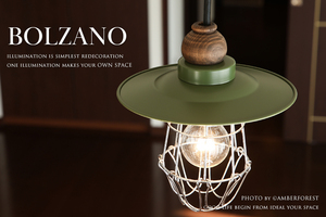 BOLZANO -A lamp with a wooden accent and an aluminum lattice set stylish pendant lamp