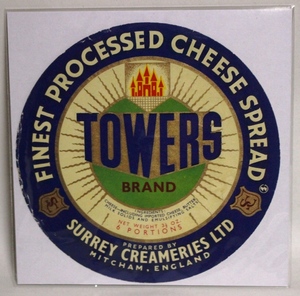 Vintage Label British cheese label Surley Creameries LTD