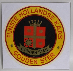 Vintage label Dutch cheese label GOUDEN STER