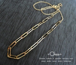 ◆ 58cm ◆ Chocolate Gold Chain Simple Handmade Necklace &amp; Earrings ★ Set ♪ ★ Free shipping on 2 or more!★