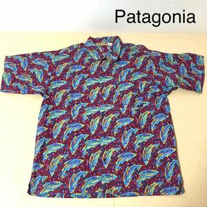Difficult to obtain Patagonia Patagonia AC Shirt Fish Pattern Trout Nidimas 1993 Rare Model Costa Rica Vintage Vintage Pataloha Pataloha used clothes