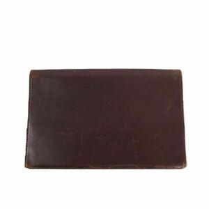 Tsuchiya Bag Book Cover Leather Brown Width 12.5cm x Length 19cm