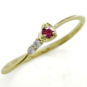 Heart S -shaped Lby Pinky Ring 18 Gold Ring Fang Ring
