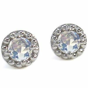 Mill pierced earrings royal blue tone stone