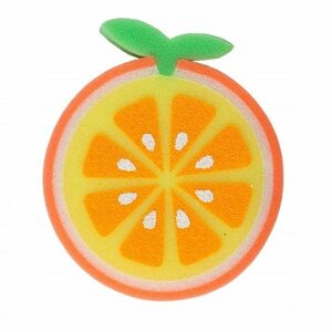 【VAPS_5】 Fruit bus sponge "orange" bath body sponge soft sponge bubbling water absorption feed