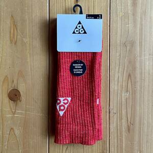 [Prompt decision, unused new, free shipping] Nike ACG Red and White Crew Socks L 25-27cm NIKE KELLY RIDGE 2.0 Kelly Ridge Socks Socks Hometry Outdoor