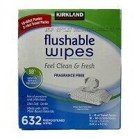 Kirkland flowing wet wipe without fragrance 60 pieces x 10 &amp; 16 pieces x 2 ks flushable wipe fragrance free