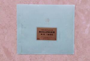 BOLLINGER 1996 Champagne label