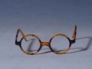 [Hide] RB63KF83R unused! This tortoiseshell Makomaru candy color mottled glasses frame / glasses / inspection) Antique retro domestic tortoise glasses