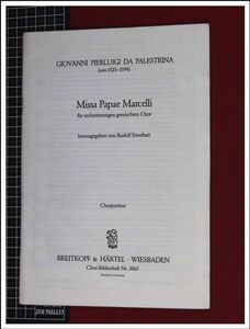 11 "Score" "Palesa Papae Marcelli" Breitkopf &amp; Hartel