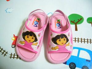 《大特価セール!!》売り切り!! 台湾★即決♪ ドーラといっしょに大冒険（Dora） ベビースリッパ・幼児用サンダル 14.0cm♪