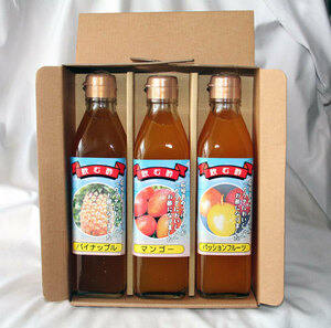 For a set of 3 vinegar (fruit vinegar) set (using fruit on Ishigaki Island)! Free shipping (usually shipping in case of cash on delivery)