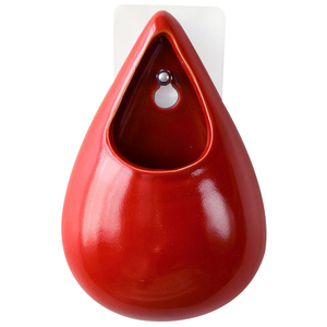 Wall -mounted planter hanging flower pot planter wall hook cute small drop type red