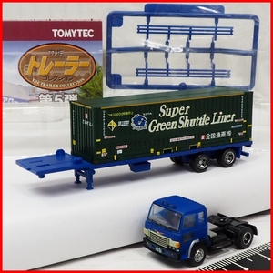 TOMYTEC Trailer Collection 5th 045 [Hino Super Dolphin Horny+National Transport 31FT Dry Container] N Gauge 1/150 [With Box &amp; Booklet]