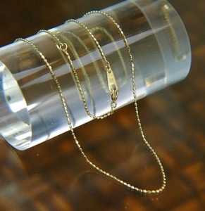 ☆ 彡 Free shipping [Limited number] 18 gold 40cm cut ball chain (for pendants)