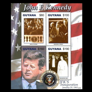 ■ Gaiana Stamp John F. Kennedy 4 kinds of seats