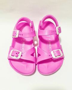 BirkenStock Birkenstock Rio EVA 26 16.5cm Coral Pink Girl Light Sandal Fixed Strap Sandal Brand Shoes Parent and Child