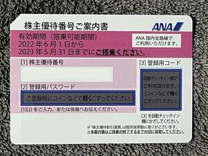☆ Prompt decision ☆ ANA Shareholder Appointment Ticket 1 Pack Number Notification Only [~ 2023.5.31] (Part 18)