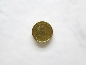 ☆ 6080 [K24] Gold coin maple leaf Elizabeth II coin 1/4oz 7.8G 1999 Store can be received