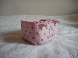 ★ Mascot box ★ Cat collat ​​pink x polka dot psycho -container pen put in pen stand S size / craft holic (craft holic)