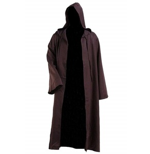 Long cloak with men's tunic hood (brown M) Knight Assassin Robe Massage Cosplay