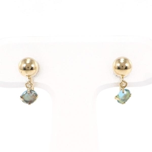 K18YG Earrings Blue Pars Total Weight about 1.5g used beautiful goods Free shipping ☆ 0315