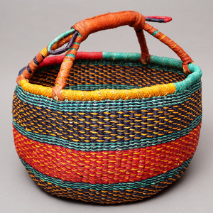 Africa Burkina Fasa Hemispherical basket color L size No.6 basket basket
