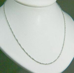 ◆ Platinum thick screw 45cm1.1mm/semi -long necklace