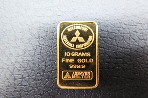 ◆◆ [K24] Mitsubishi Ingot 10G Plate 999.9 Pure gold bar gold investment OI ◆◆