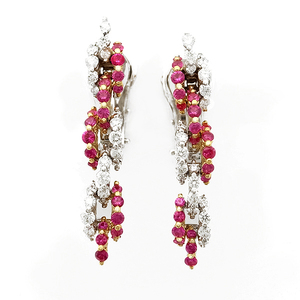 [Midoriyakuya] Picchiotti Ruby diamond earrings &amp; piercing K18WG/YG [Used]