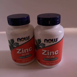 NOW FOODS Zinc ZINC 50mg 250 tablets x 2 pieces set! Large -capacity supplement
