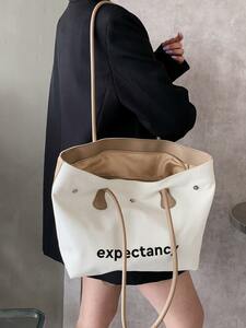 Ladies bag tote bag character graphic large capacity canvas shopper bag