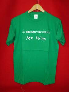 ★ [Aque -gon -do] ★ Mecha cool 2 Yabe Okamura T -shirt Nainin Nine Nai 2 Green S Retro Antique Rare Rare Relief