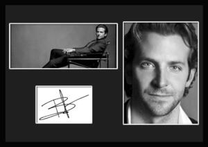10 types! Bradley Cooper/Bradley Cooper/Sign Print &amp; Certificate Frame/BW/Monochrome/Display (1-3W)