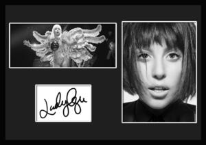 10 types! Lady Gaga/Lady Gaga/Sign Print &amp; Certificate Frame/BW/Monochrome/Display (4-3W)