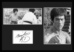 10 types! Bruce Lee/Blues Lee/Sign Print &amp; Certificate Frame/BW/Monochrome/Display (7-3W)