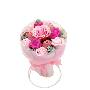 ☆ Pink bouquet mail order soap material soap soap plastic fragrance with a bouquet stand with a clear case with a long -lasting viewing flower design care