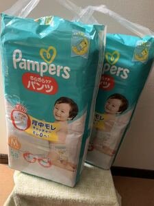 New unused free shipping Pampers Pampas Sarasara Care Pants Type M size (6-12kg) 1 pack 58 pieces x 2 packs