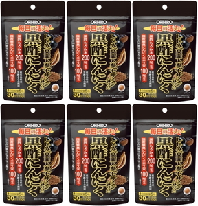 Free shipping ■ Black vinegar garlic with ginseng sesamin 150 tablets (for 30 days) ×Set of 6 ■ Orihiro ★4571157256788
