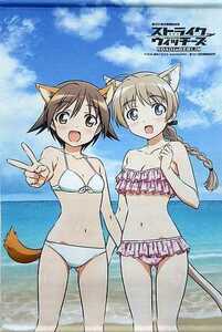 501th Integrated Combat Air Team Strike Witches ROAD TO BERLIN C95 Limited B2 Tapestry Yoshika Miyafuji &amp; Linet Bishop Swimsuit Unused